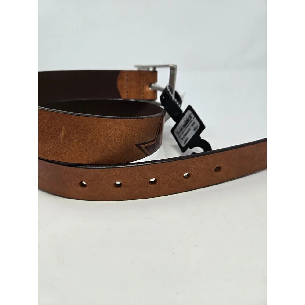 NWT NFL DALLAS COWBOYS FOOTBALL BROWN LEATHER BELT STARS EAGLES WINGS MEN 34